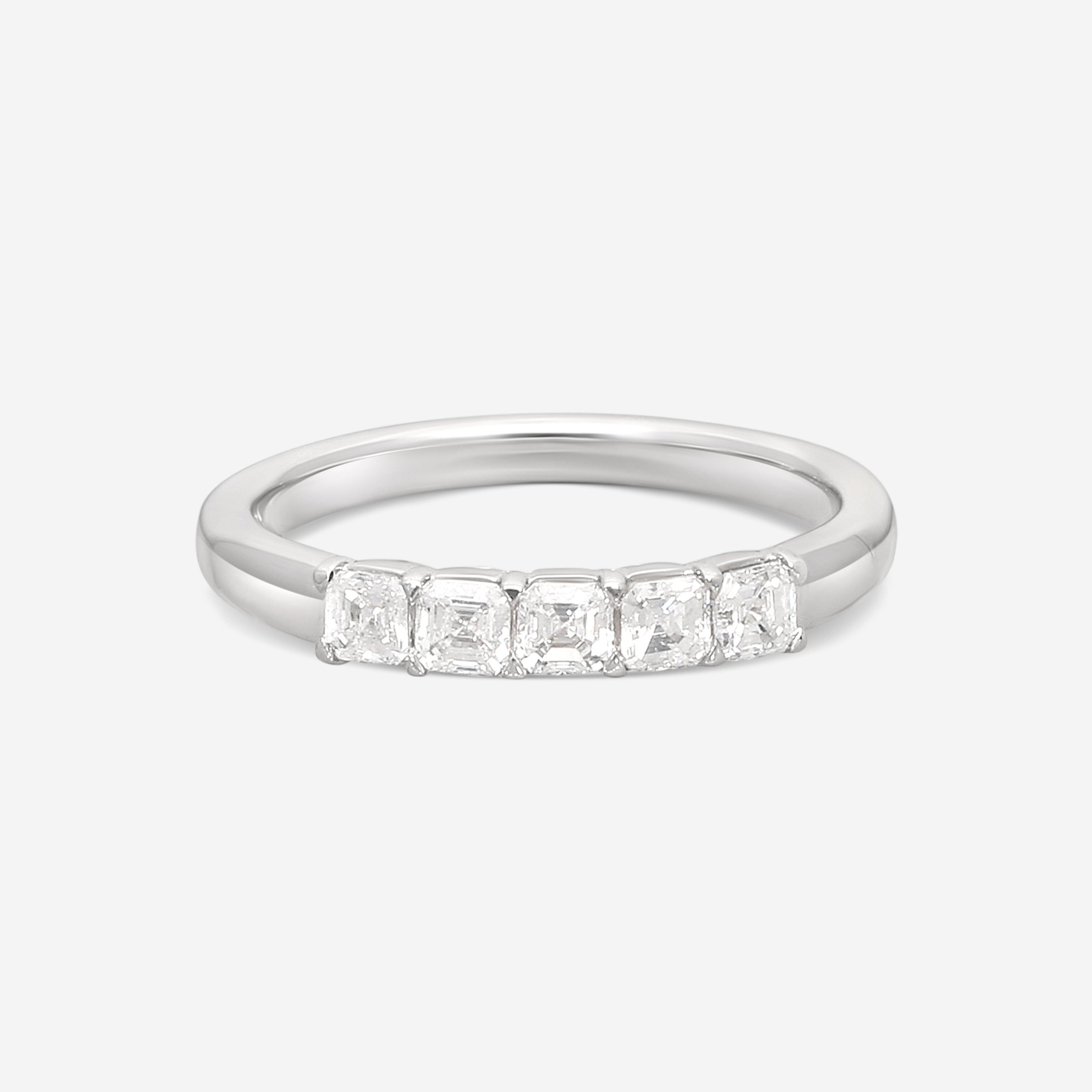 Ina Mar 14K White Gold Asscher Cut Diamond Band Ring Sz. 7 KR106882Q-G