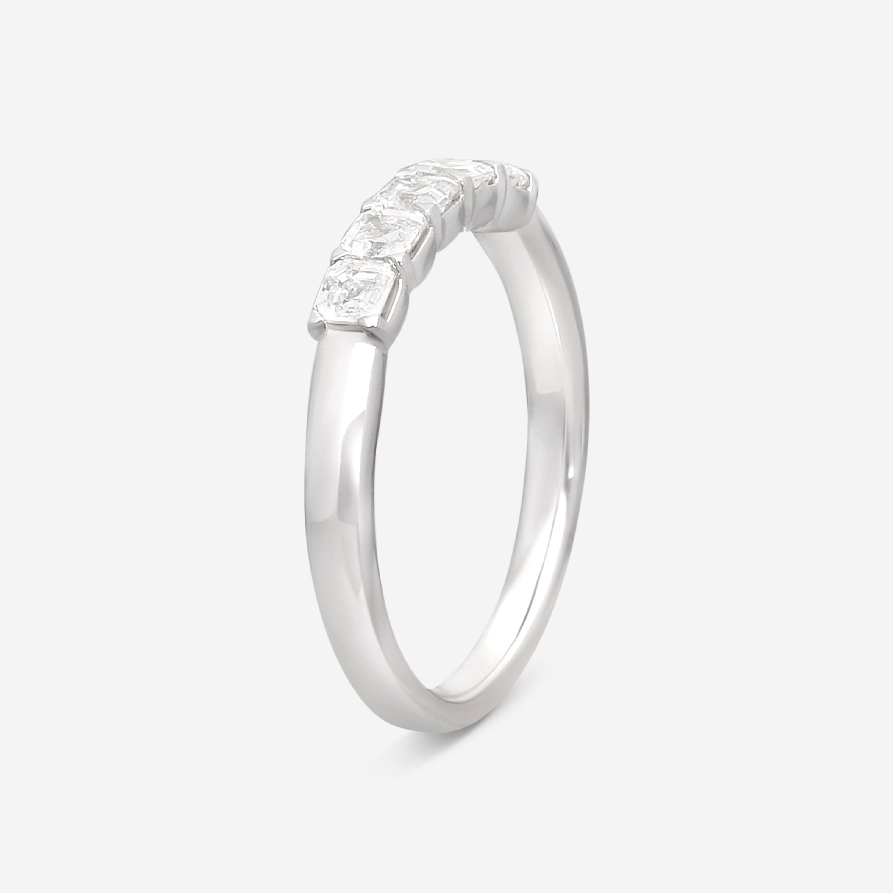 Ina Mar 14K White Gold Asscher Cut Diamond Band Ring Sz. 7 KR106882Q-G