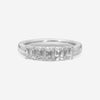 Ina Mar 14K White Gold Emerald Diamond Band Ring Sz. 7 KR106895Q-G