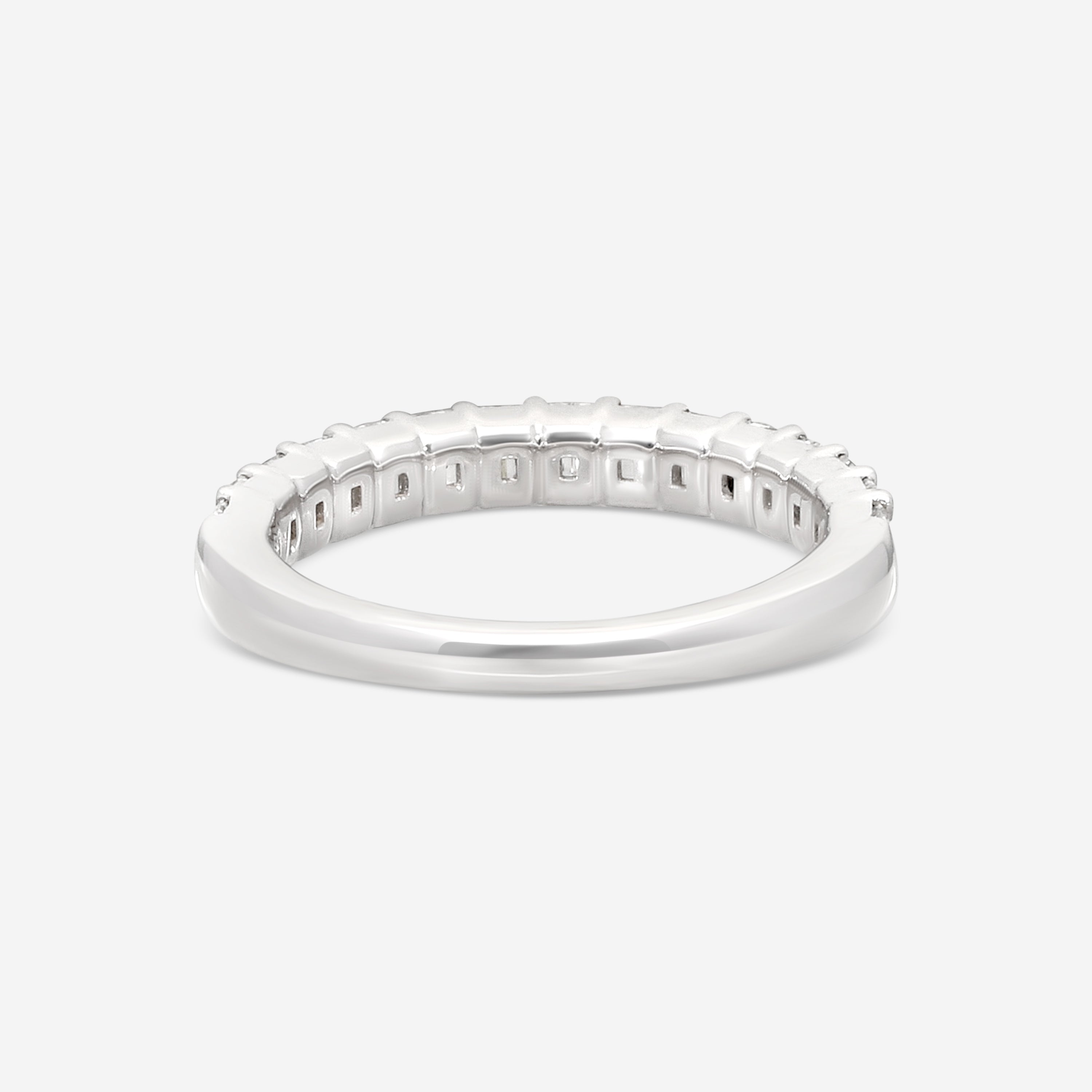 Ina Mar 14K White Gold Emerald Cut Diamond Band Ring Sz. 7 KR107552Q-G