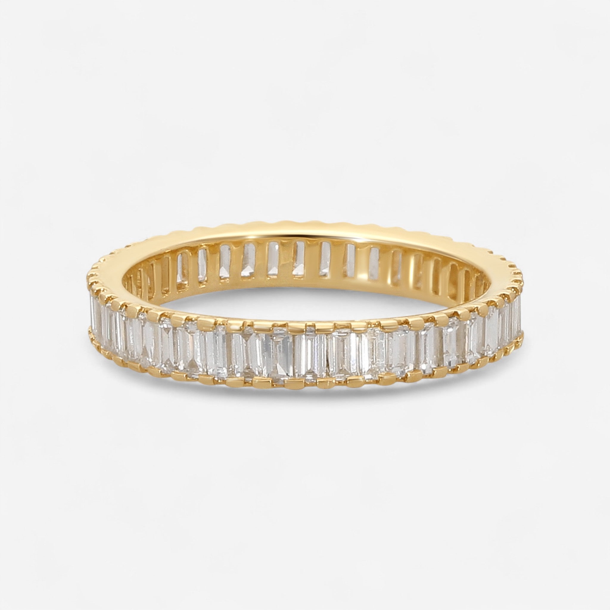 Ina Mar 14K Yellow Gold Diamond Baguette Cut Band Ring Sz. 6.5 KR109185