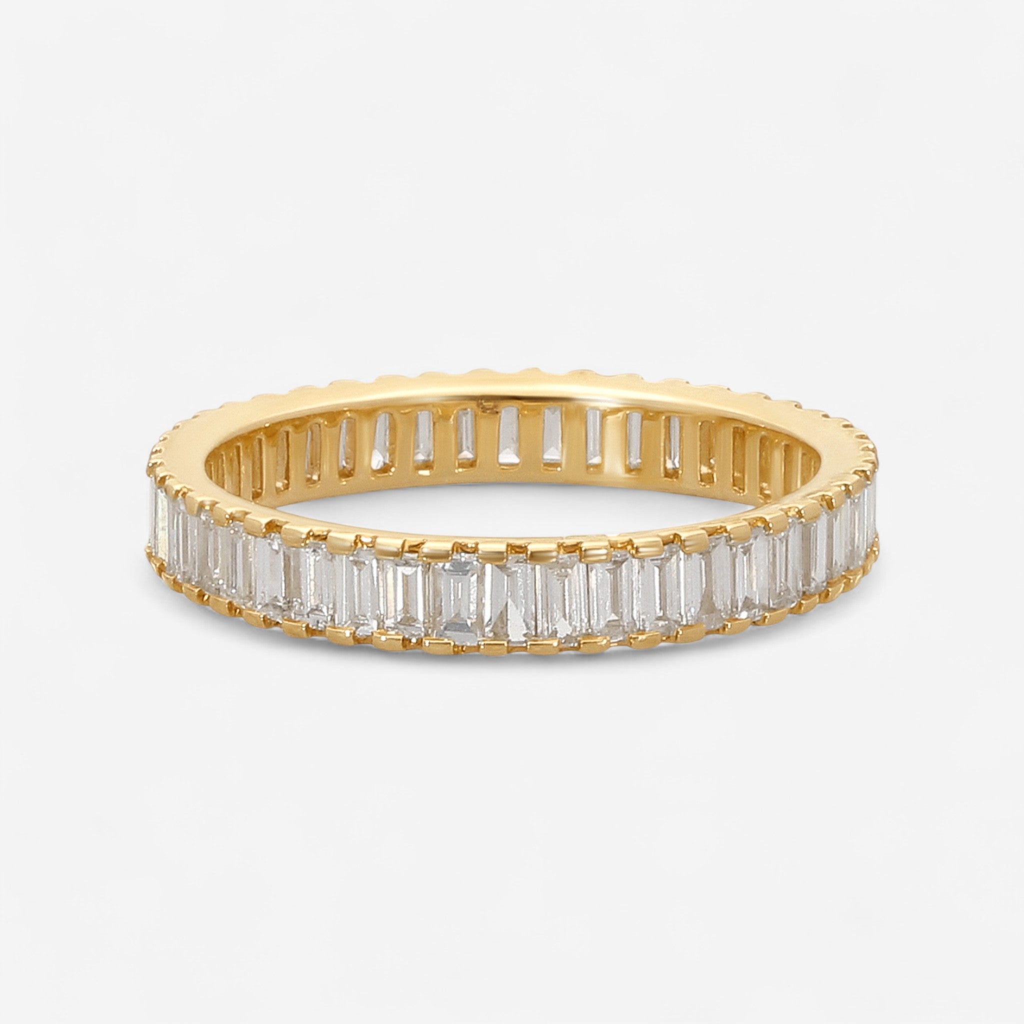 Ina Mar 14K Yellow Gold Diamond Baguette Cut Band Ring Sz. 6.5 KR109185