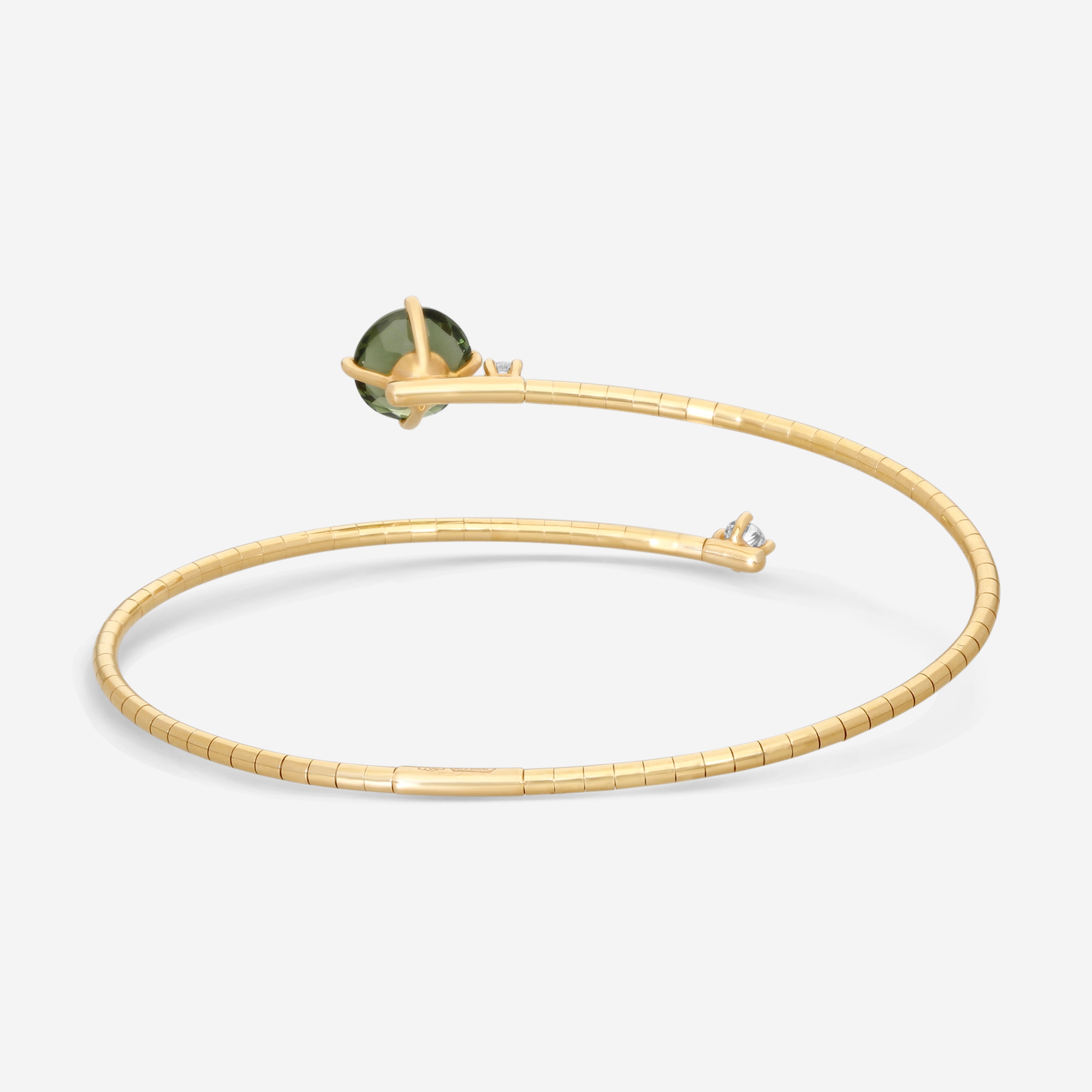 Mattia Cielo Rugiada Pietre 18K Rose Gold & Titanium Diamond & Green Tourmaline Bracelet LJWR339-PS