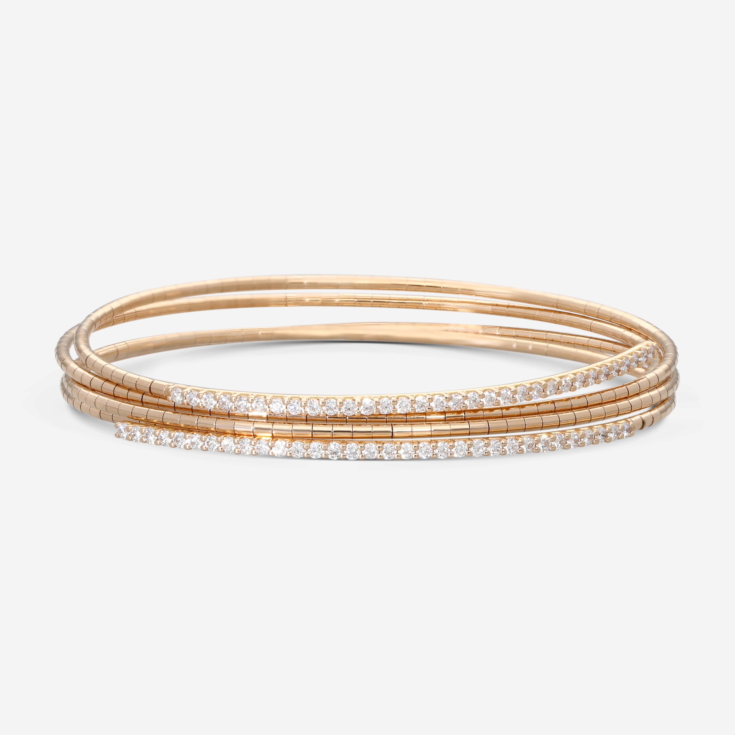 Mattia Cielo Rugiada Tennis 18K Rose Gold & Titanium Diamond Wrap Bracelet LJWR349-PM