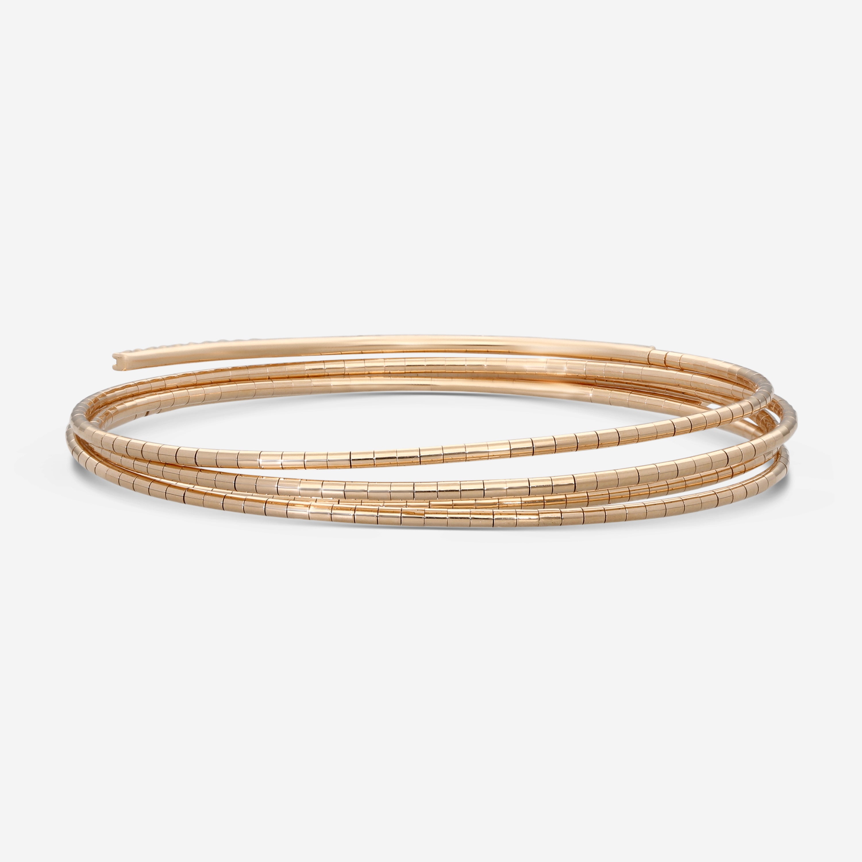 Mattia Cielo Rugiada Tennis 18K Rose Gold & Titanium Diamond Wrap Bracelet LJWR349-PM