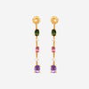 Mattia Cielo Rugiada Pietre 18K Rose Gold Diamond & Multistone Drop Earrings LJWR380-P