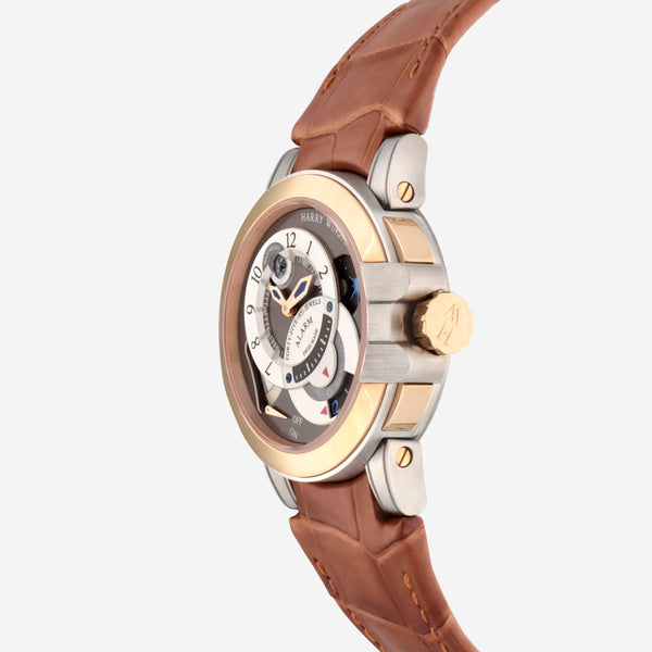 Harry Winston Ocean Excenter Alarm Zalium & Rose Manual Men's Watch