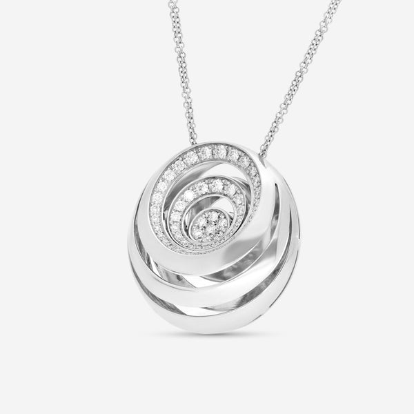 Giloro 18K White Gold Diamond Pendant Necklace P5005-108B - THE SOLIST