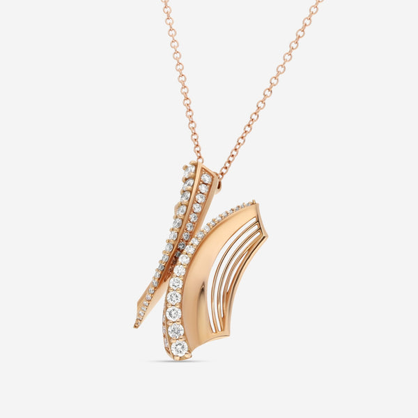 Giloro 18K Rose Gold Diamond Pendant Necklace P5126-108R - THE SOLIST