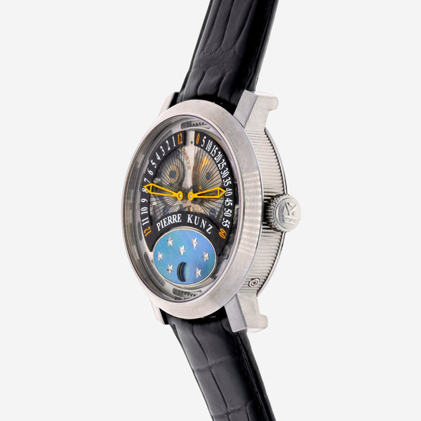 Pierre Kunz Open Bi-Retrograde Moonphase 41mm Titanium Automatic Men's Watch PKA014HMRL4