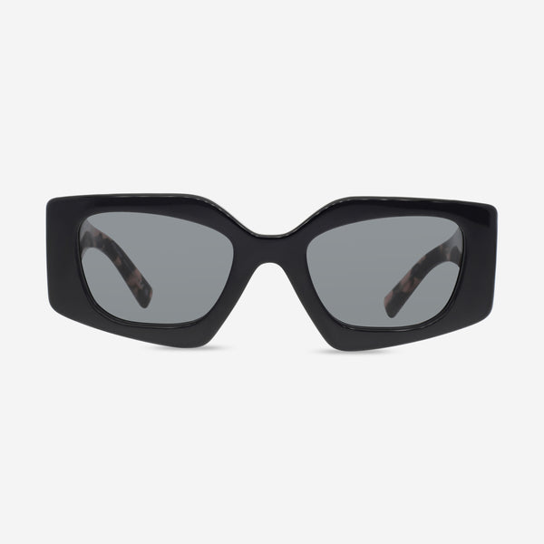 Prada Black Frame Dark Grey Lens Women's Sunglasses PR15YS1AB5S0