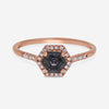Suzanne Kalan 14K Rose Gold Diamond and Black Night Quartz Ring sz 6.25 PR529-RGBNQ - THE SOLIST