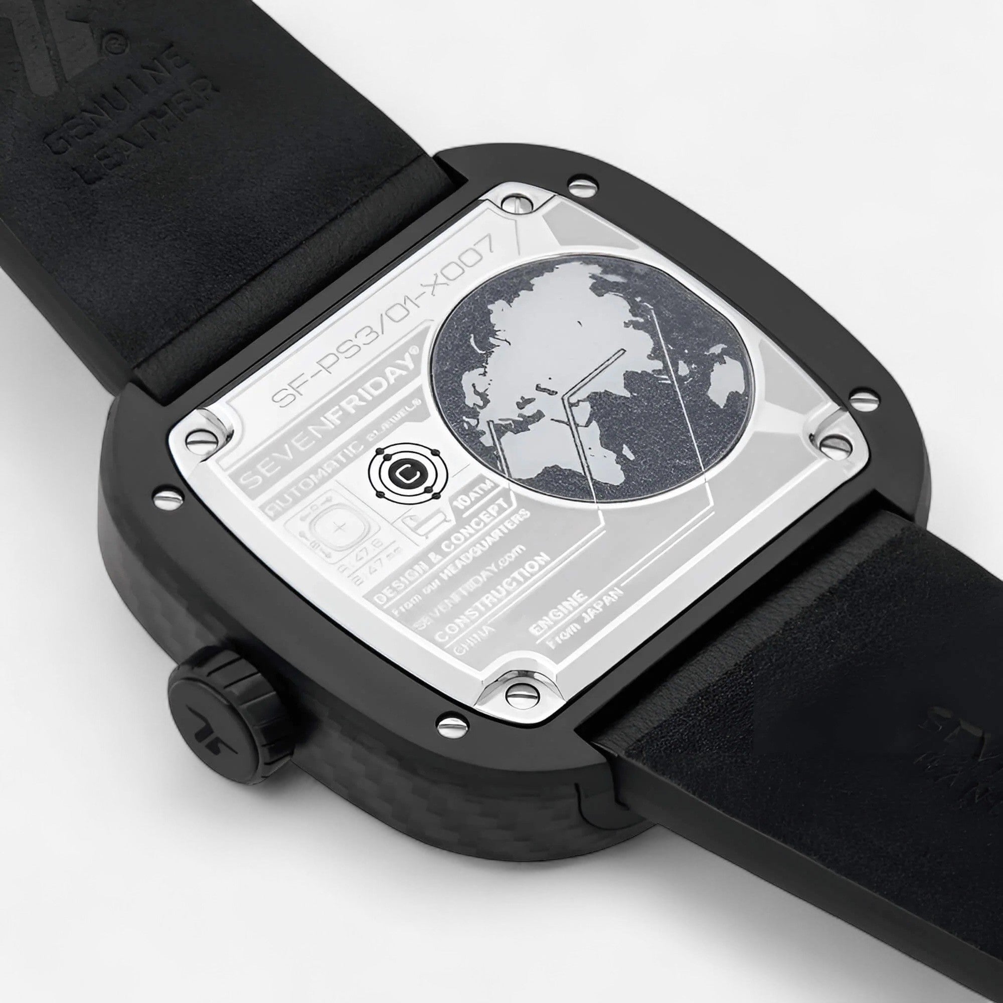 SevenFriday Jade Carbon Stainless Steel Automatic Men's Watch PS3-01