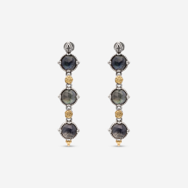 Konstantino Cassiopeia Sterling Silver and 18K Yellow Gold, Spectrolite Earrings SKMK3106-301
