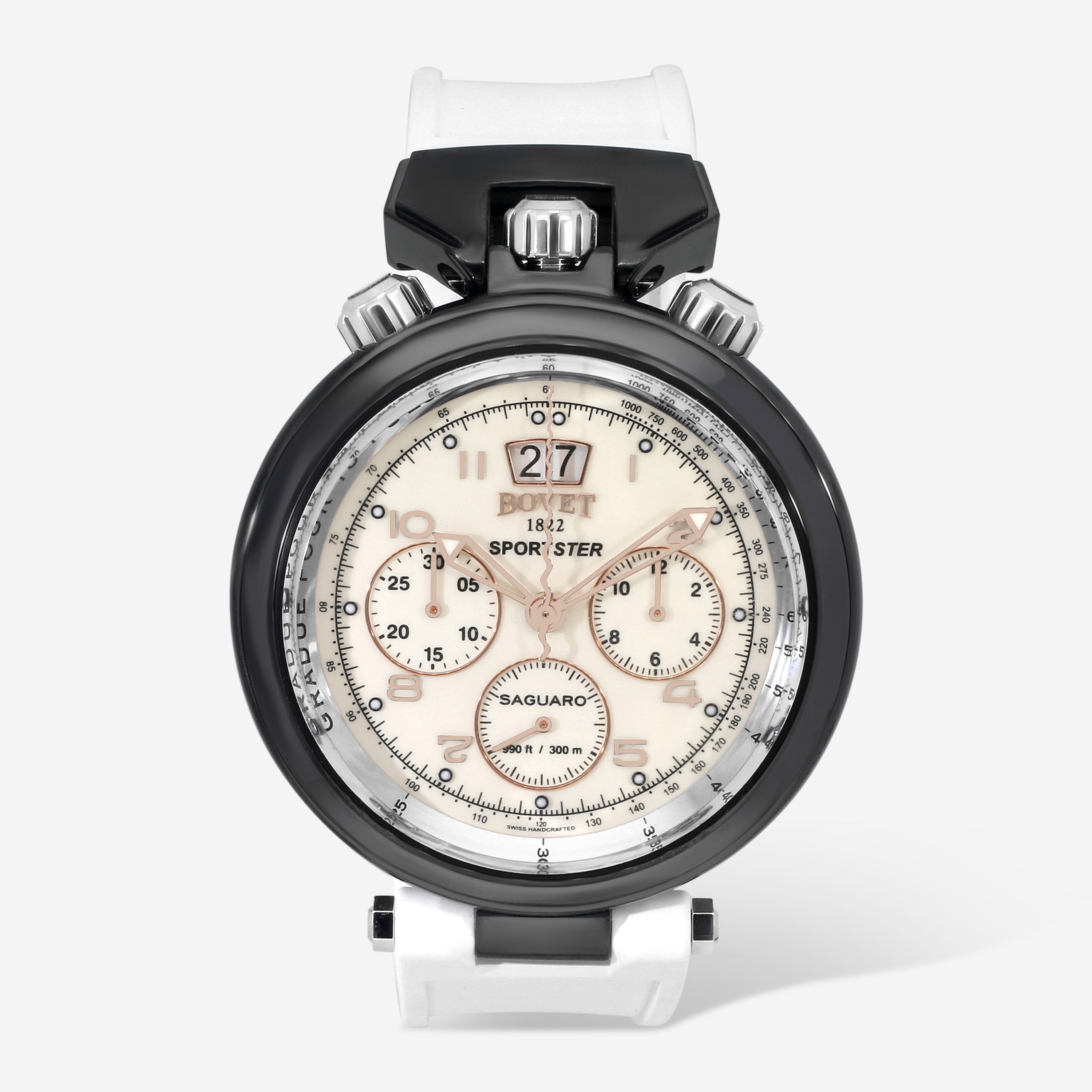 Bovet Sportster Saguaro 46 Chronograph Black DLC Stainless Steel Automatic Men's Watch SP0486 - THE SOLIST