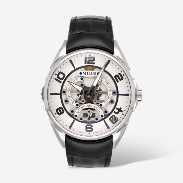 Milus Tirion TriRetrograde Stainless Steel Men's Automatic Watch TIRI014 - THE SOLIST