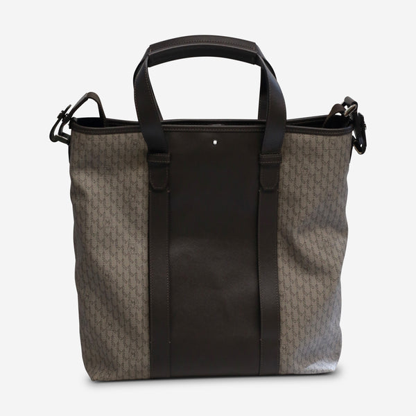 Montblanc Signature Stone & Brown Leather Vertical Tote 111611 - THE SOLIST