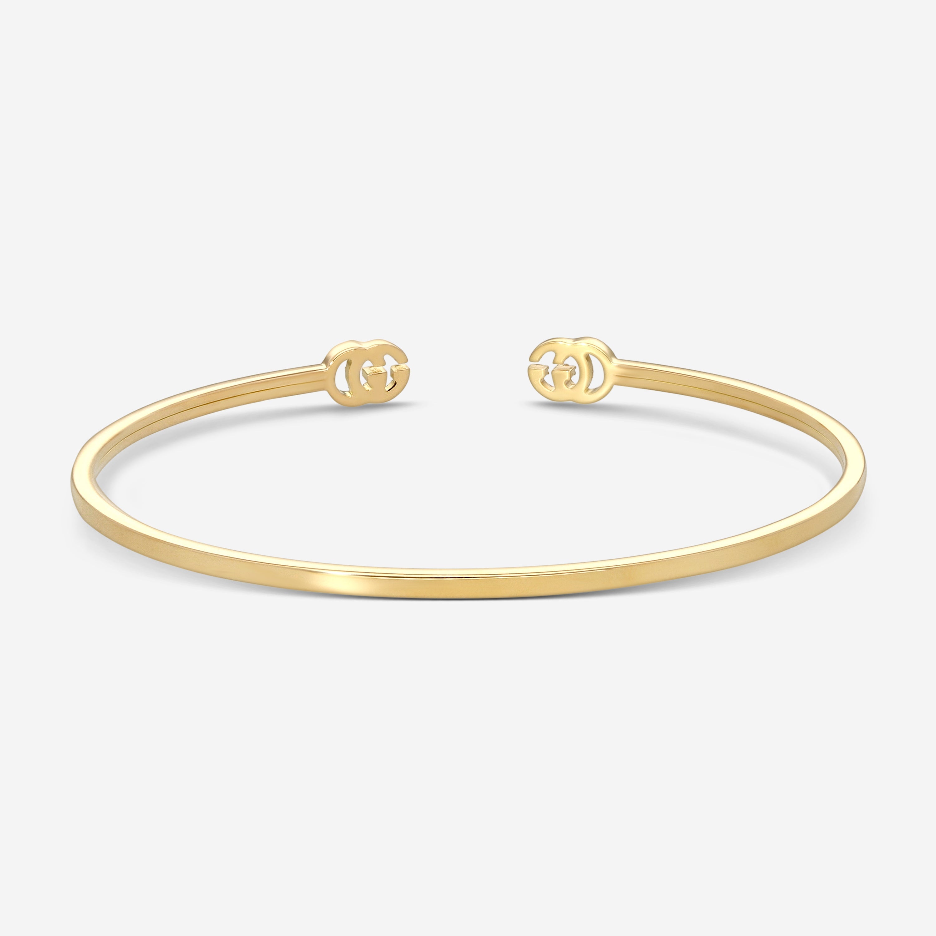 GUCCI GG Running 18kt Yellow Gold and Diamond Cuff Bracelet YBA481662001016 MSRP $2,450 - THE SOLIST