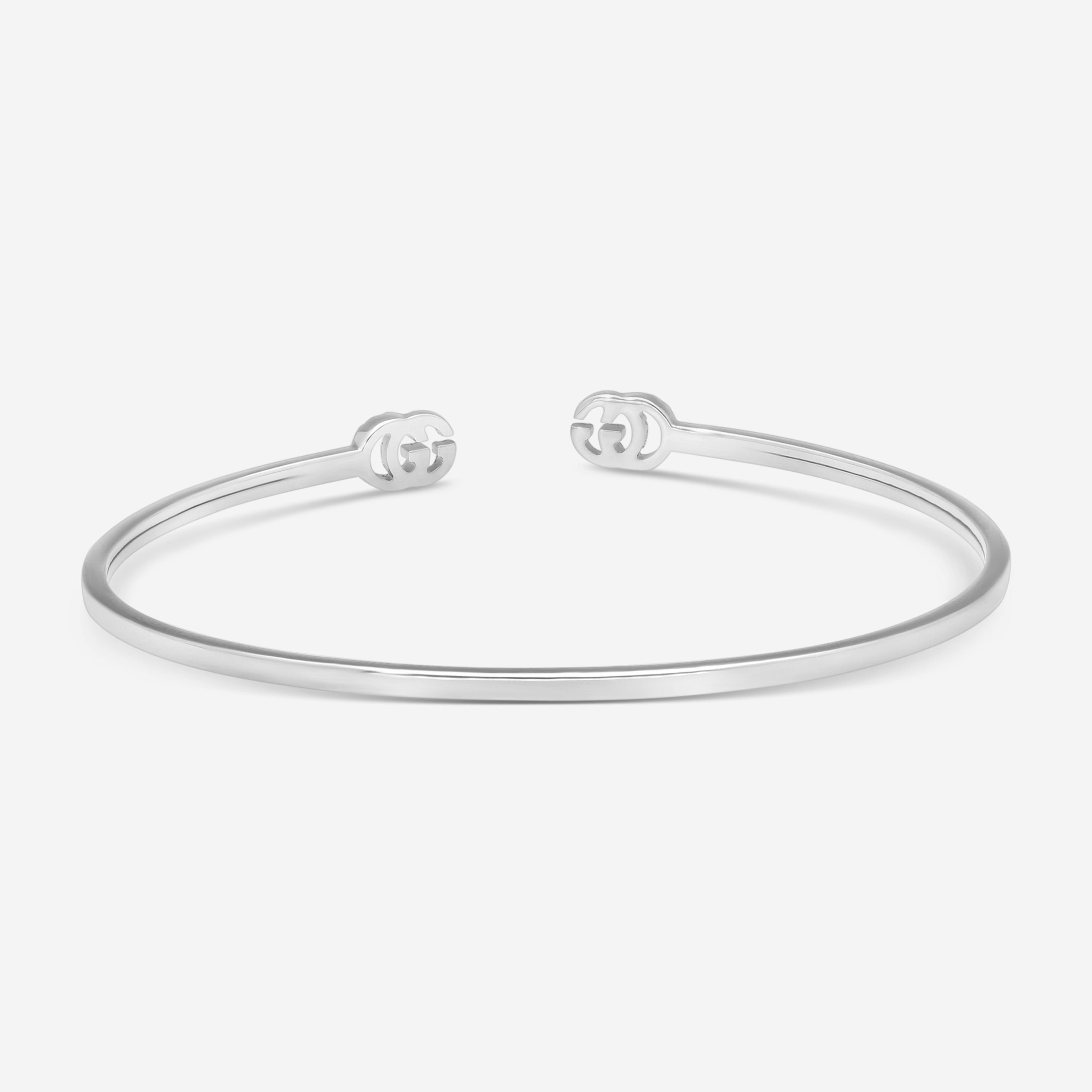 GUCCI GG Running 18kt White Gold and Diamond Cuff Bracelet YBA481662002016 MSRP $2,600 - THE SOLIST