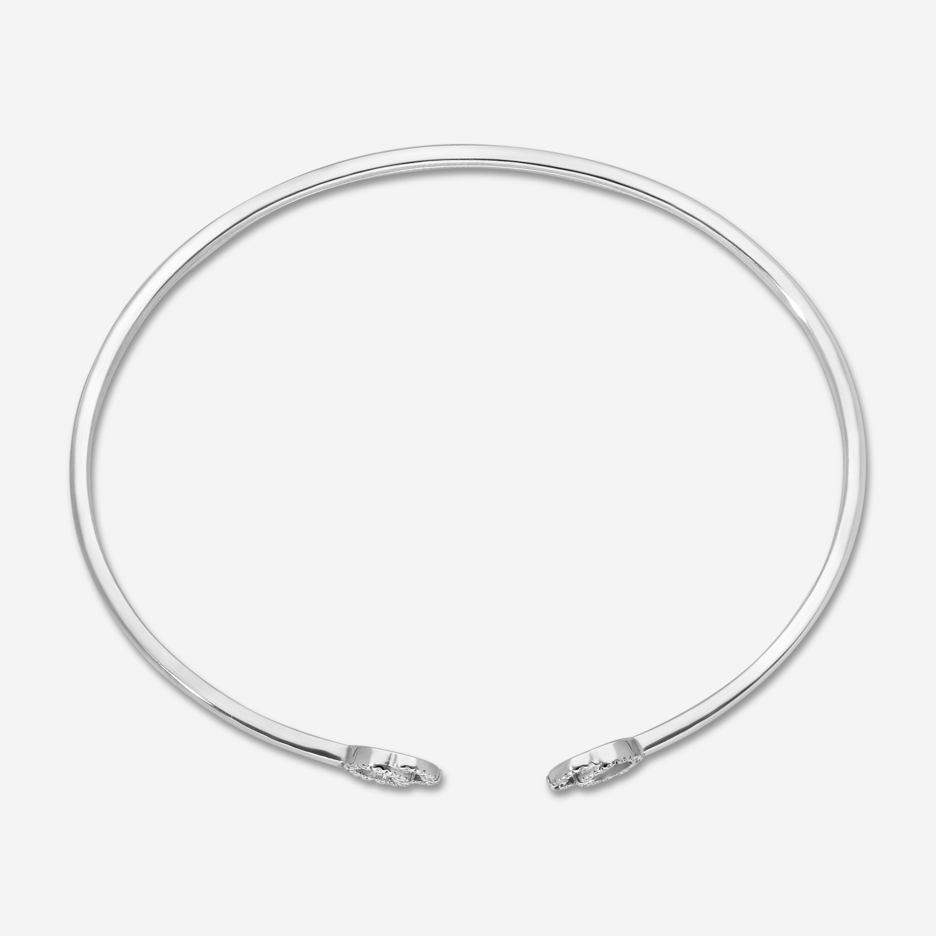 GUCCI GG Running 18kt White Gold and Diamond Cuff Bracelet YBA481662002016 MSRP $2,600 - THE SOLIST