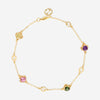 Gucci Interlocking G Motif 18K Yellow Gold Multistone Chain Bracelet YBA662430001016 - THE SOLIST