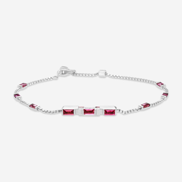 GUCCI Link to Love 18kt White Gold and Rubellite Bracelet YBA702395001016 Size S MSRP $2,900 - THE SOLIST