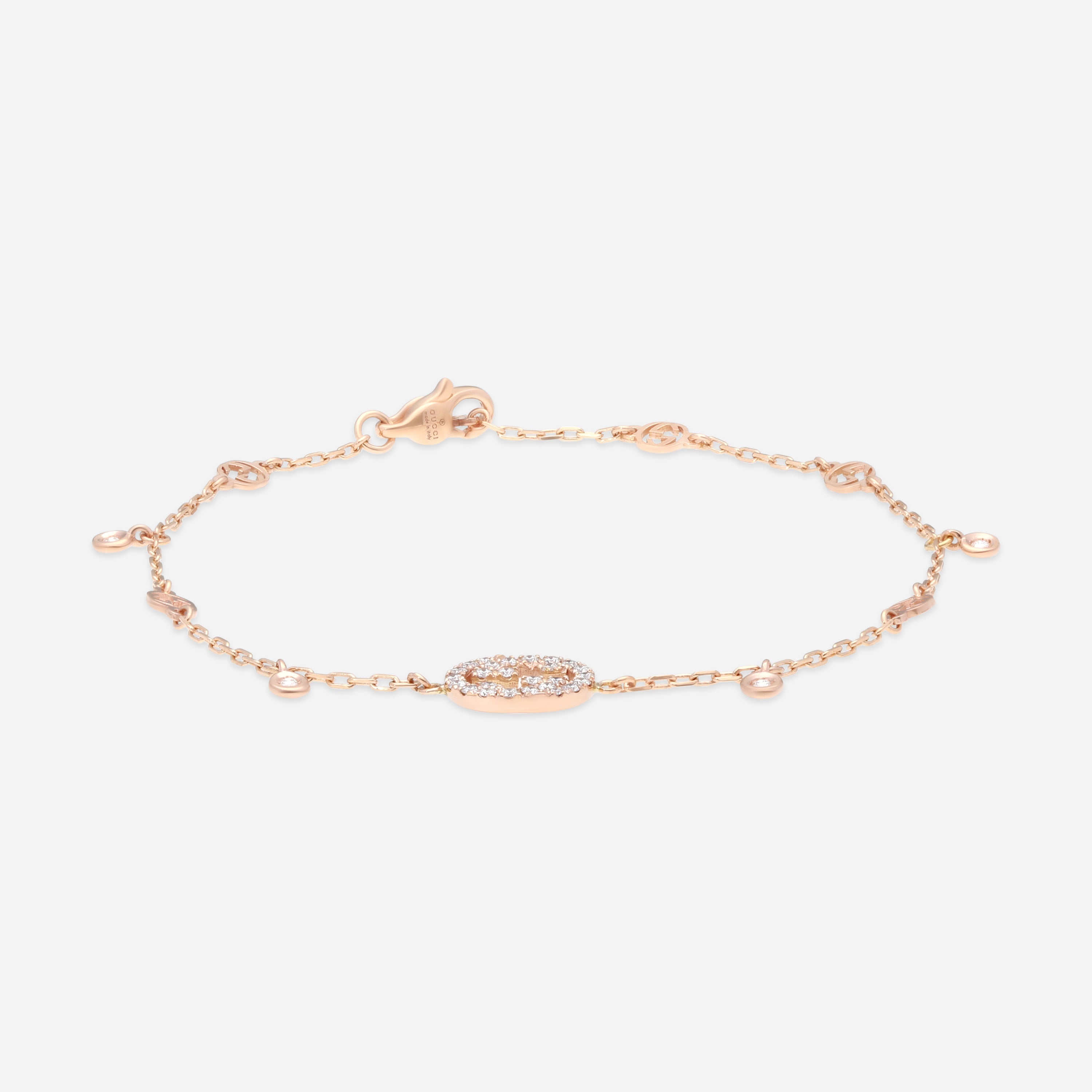GUCCI 18kt Pink Gold and Diamonds Bracelet YBA729403001016 MSRP $2,650 - THE SOLIST