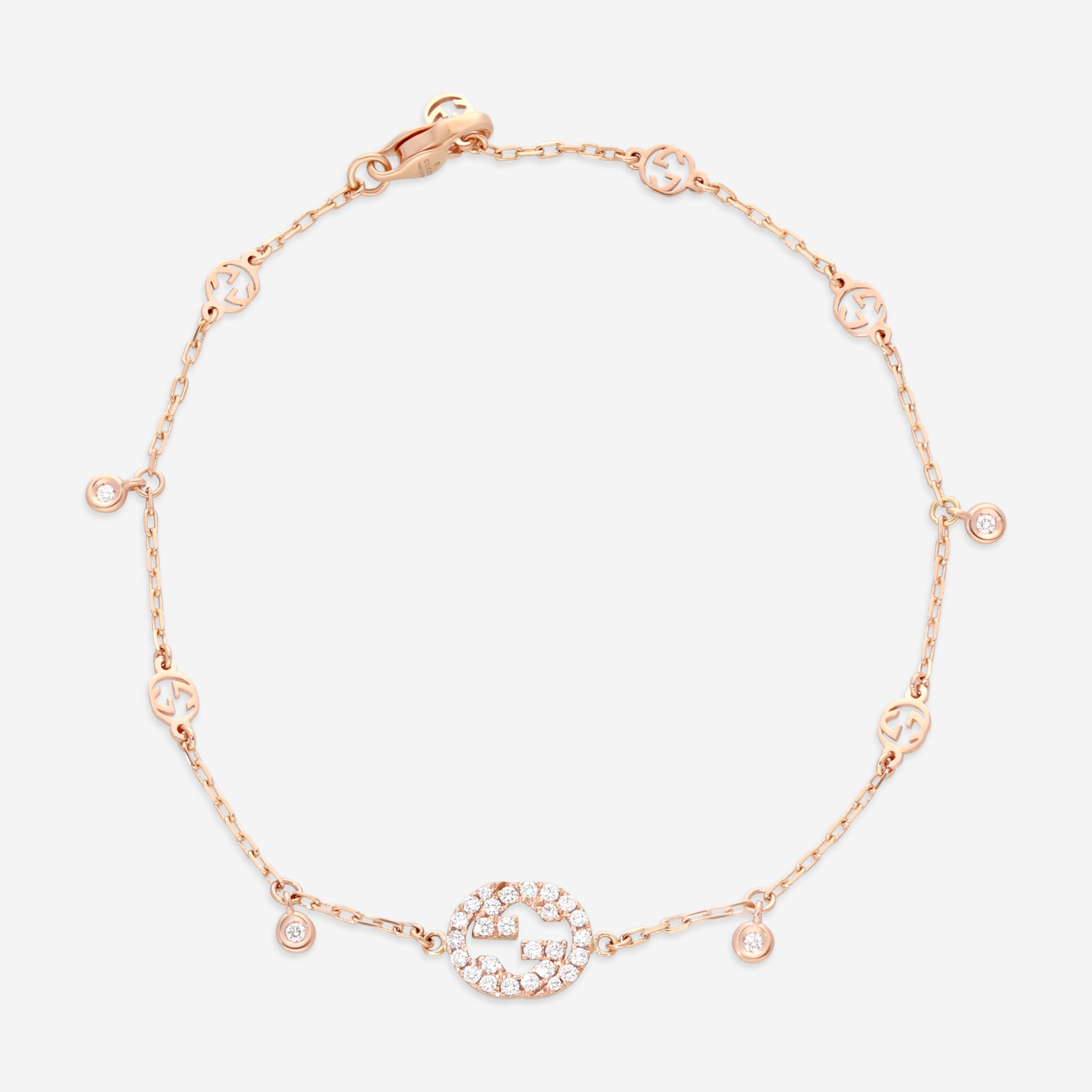 GUCCI 18kt Pink Gold and Diamonds Bracelet YBA729403001016 MSRP $2,650 - THE SOLIST