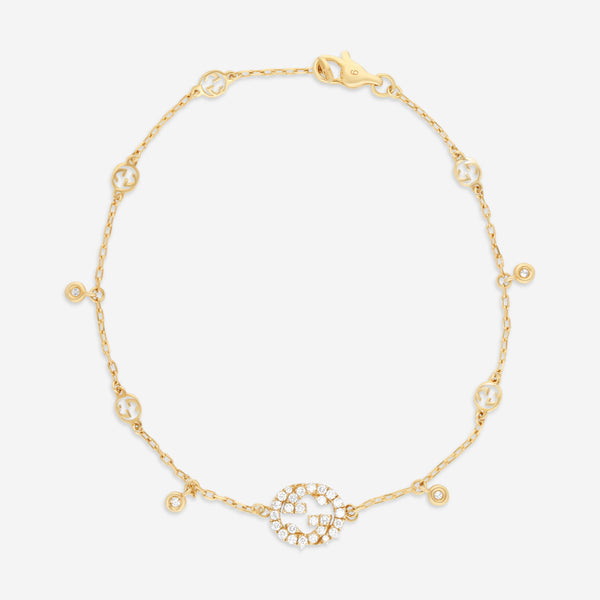 GUCCI 18kt Yellow Gold and Diamond Bracelet YBA729403002016 MSRP $2,650 - THE SOLIST