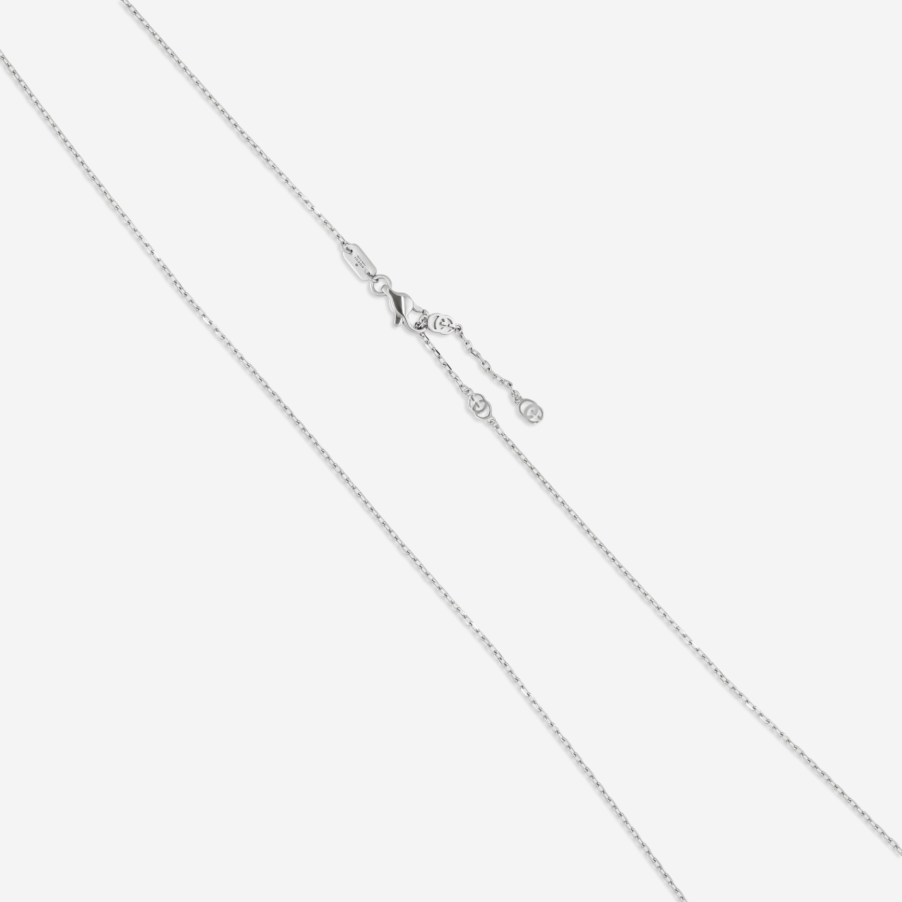 GUCCI GG Running 18kt White Gold Necklace YBB48163800200U MSRP $1,250 - THE SOLIST