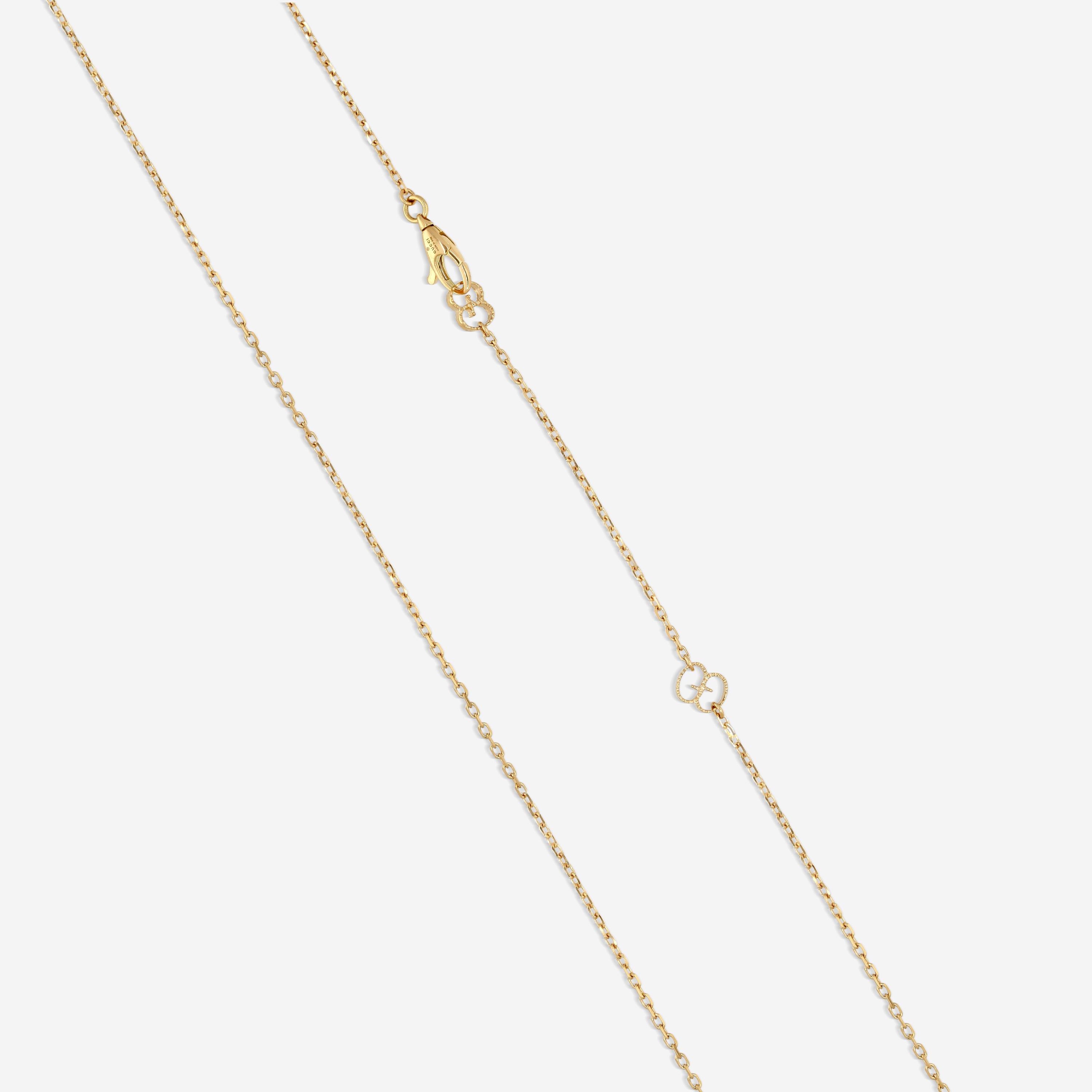 Gucci GG Running 18K Yellow Gold Necklace YBB50208800100U MSRP $2,600 - THE SOLIST