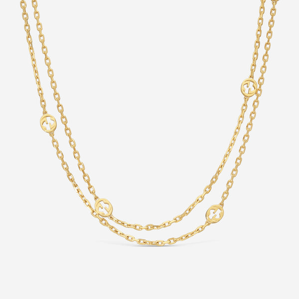 Gucci Interlocking G 18K Yellow Gold Necklace YBB63176100100U MSRP $3,150 - THE SOLIST