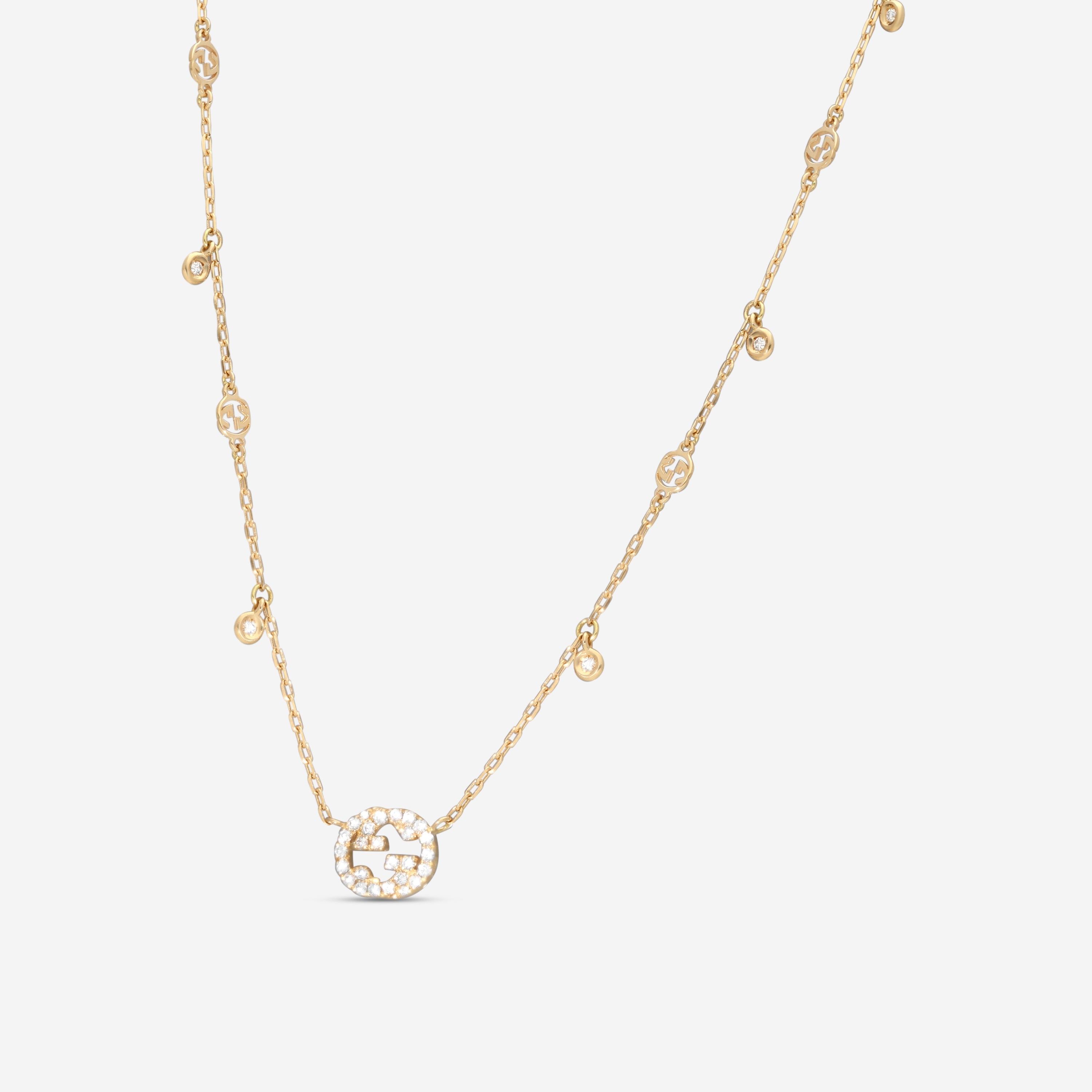 Gucci GG 18K Yellow Gold Pendant Necklace YBB72940200200U MSRP $3,300 - THE SOLIST