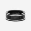 Gucci Icon Thin 18K White Gold & Black Synthetic Corundum Band Ring YBC225985001009 MSRP $700 - THE SOLIST