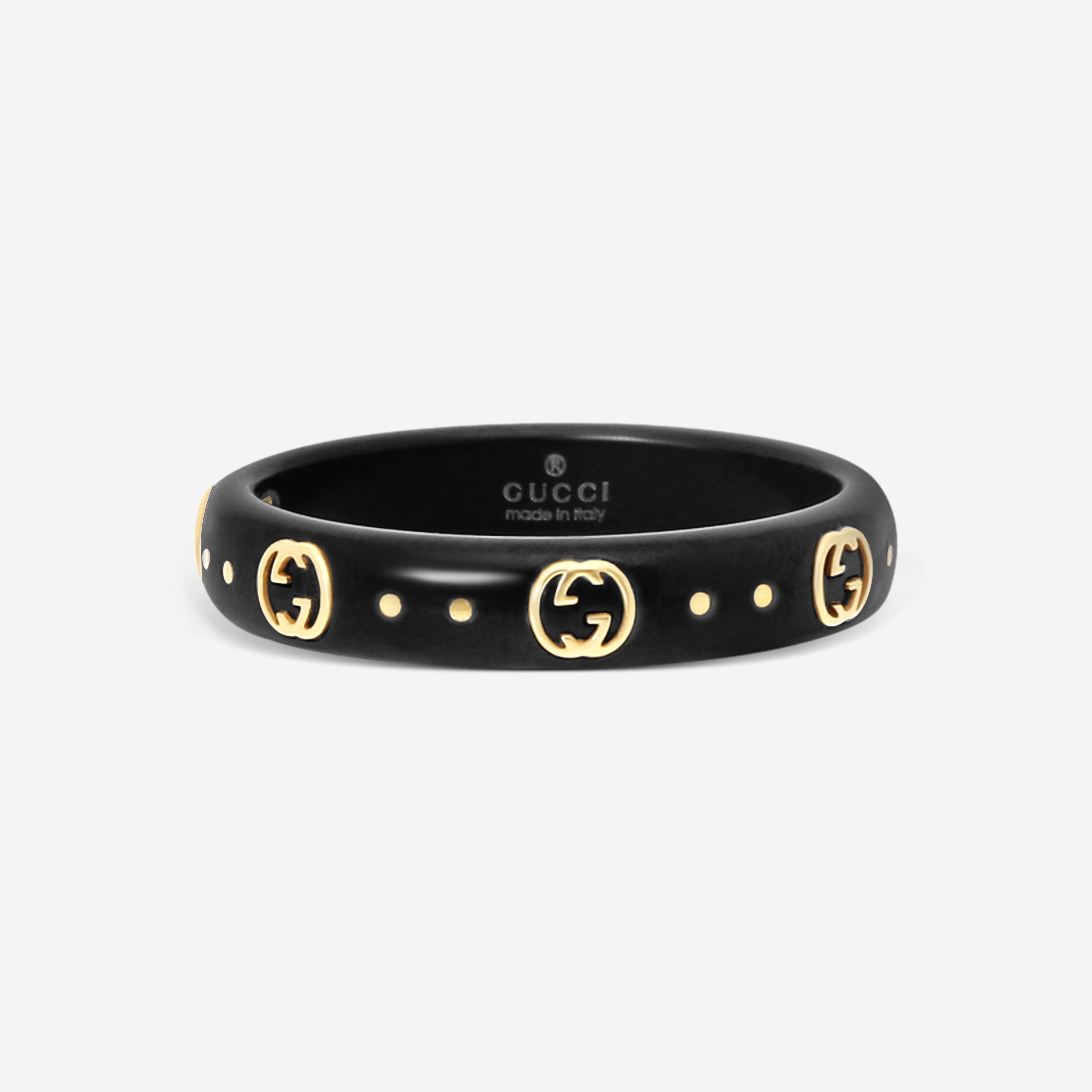 Gucci Icon 18K Yellow Gold and Corundum Band Ring YBC679262001016 MSRP $750 - THE SOLIST