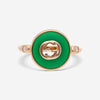 Gucci 18K Rose Gold Green Agate & Diamond Ring YBC786547002011 - THE SOLIST