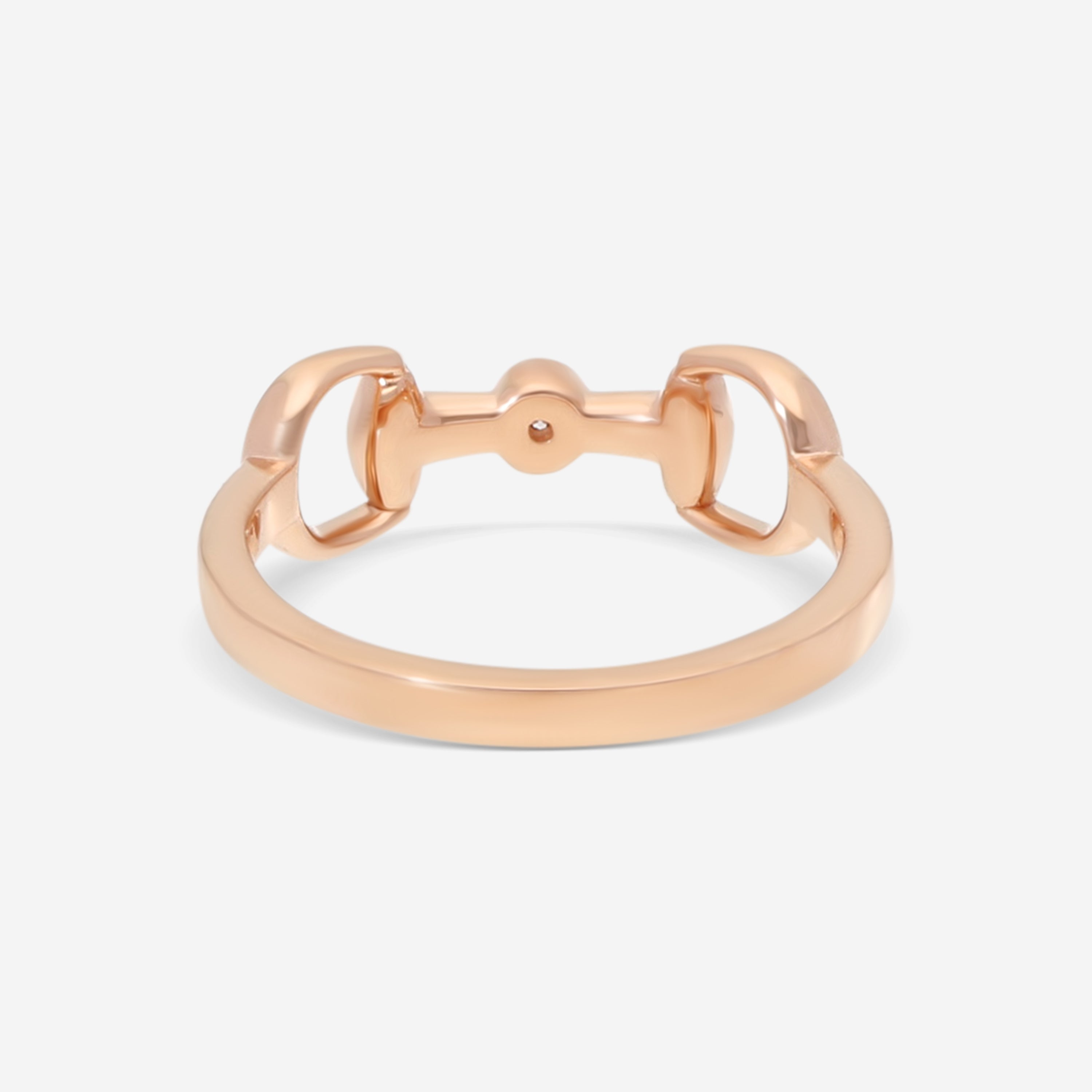 Gucci Horsebit 18K Rose Gold Diamond Ring YBC796168001010 - THE SOLIST