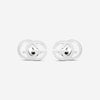 Gucci GG Running 18K White Gold Stud Earrings YBD09407400100U MSRP $790 - THE SOLIST