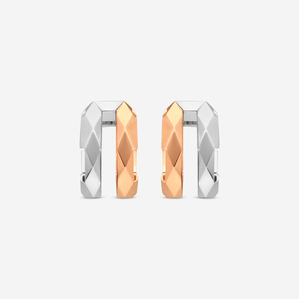 Gucci Link to Love 18K Rose and White Gold Earrings YBD74566800100U MSRP $4,350 - THE SOLIST