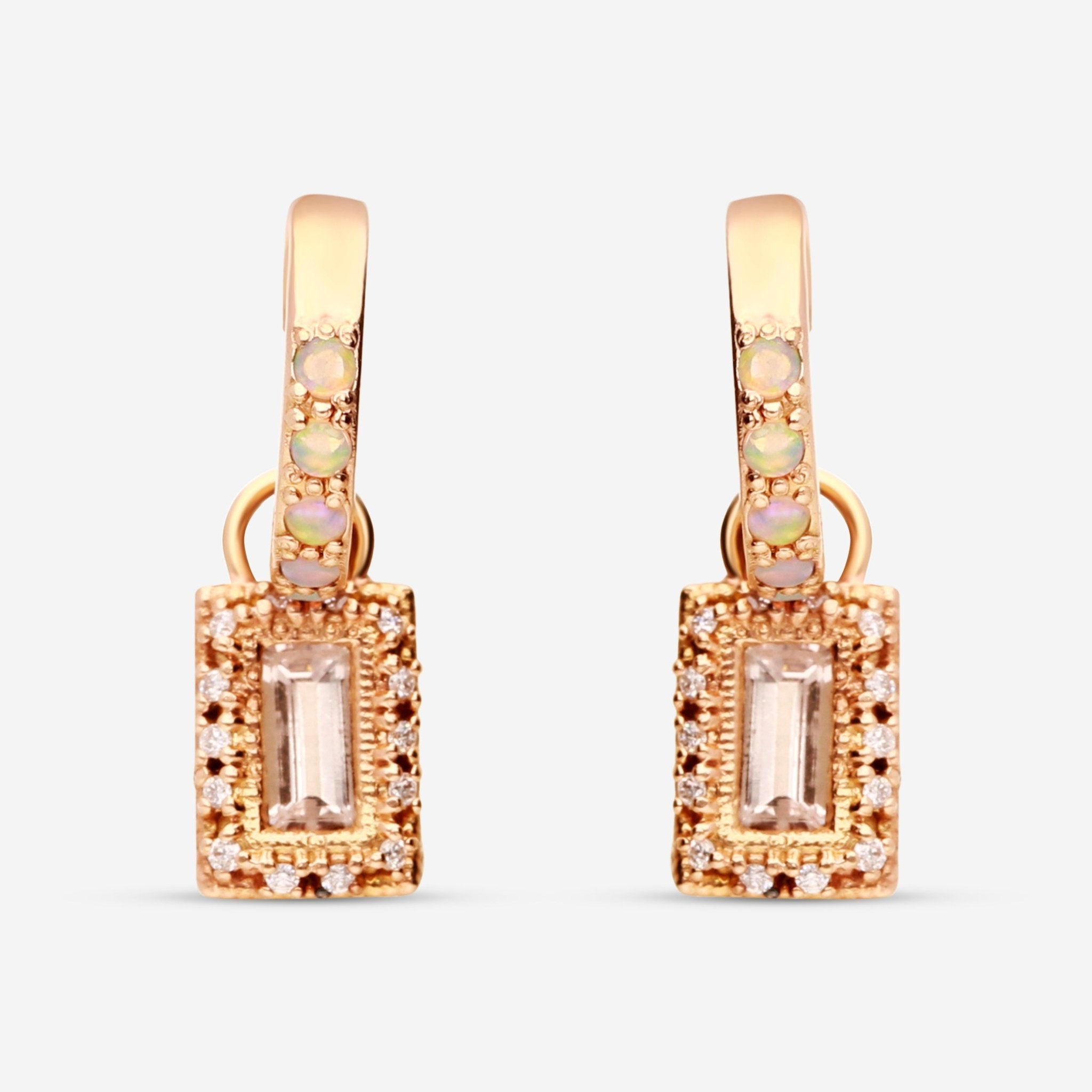 Armenta 14K Rose Gold & Grey Sterling Silver Huggie Earrings 20503 - THE SOLIST - Armenta
