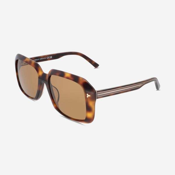 Bally Dark Havana & Brown Oversized Unisex Sunglasses BY0098 - H - THE SOLIST - Bally