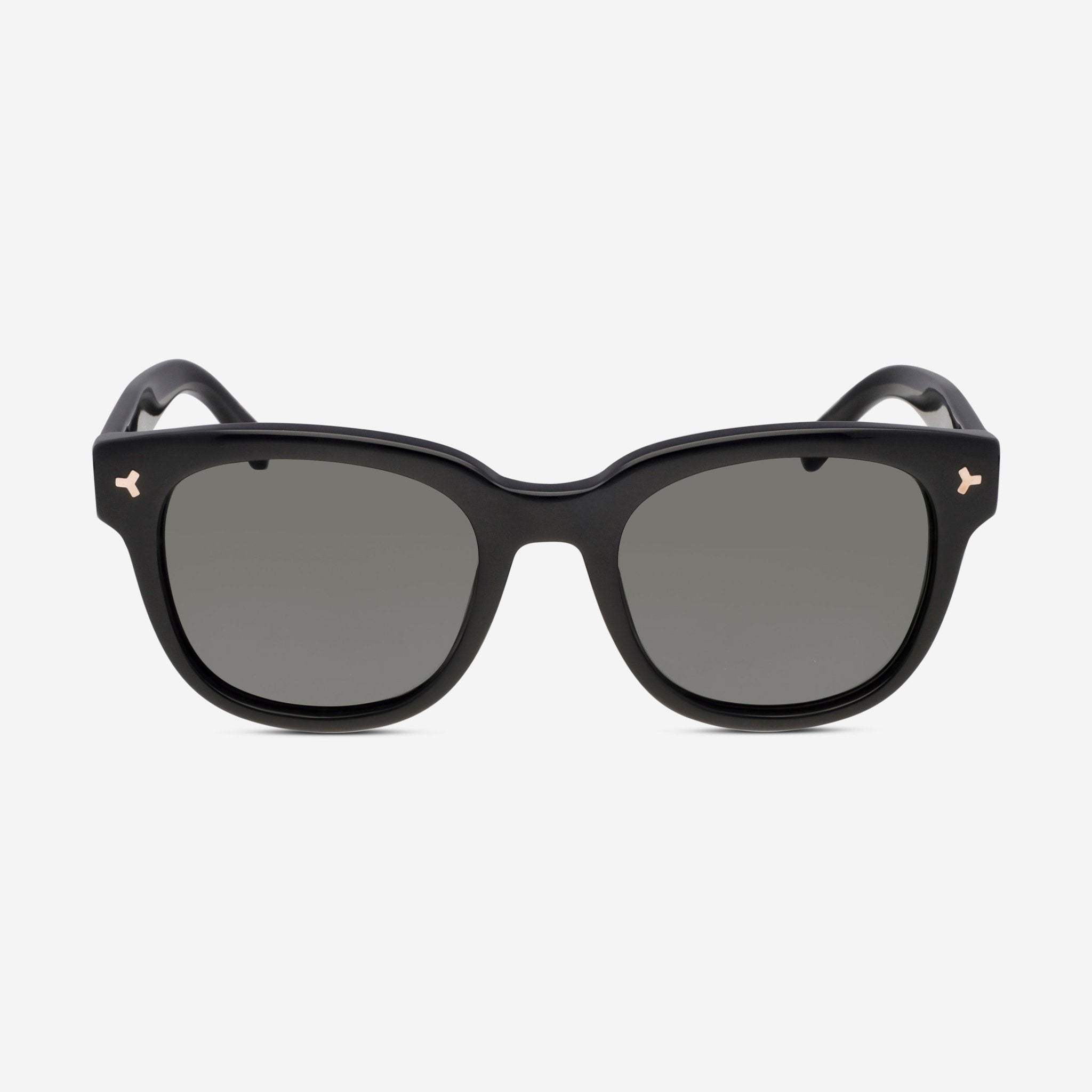 Bally Men's H - Shiny Black & Smoke Square Sunglasses BY0033 - H - THE SOLIST - Bally