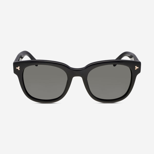 Bally Men's H - Shiny Black & Smoke Square Sunglasses BY0033 - H - THE SOLIST - Bally