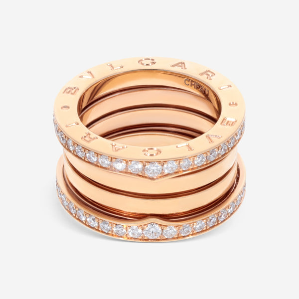Bulgari B.Zero1 18K Rose Gold Diamond Ring Sz. 5.5 348025 - THE SOLIST - Bulgari