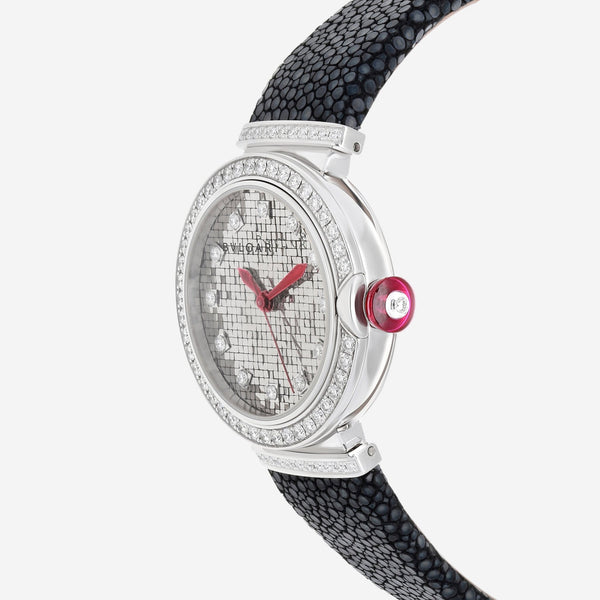 Bulgari Lvcea 18K White Gold 33mm Automatic Ladies Watch 102830 - THE SOLIST - Bulgari