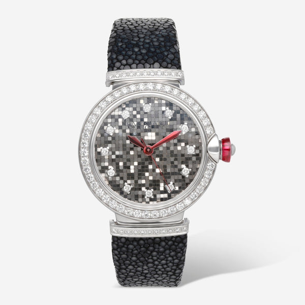 Bulgari Lvcea 18K White Gold 33mm Automatic Ladies Watch 102830 - THE SOLIST - Bulgari