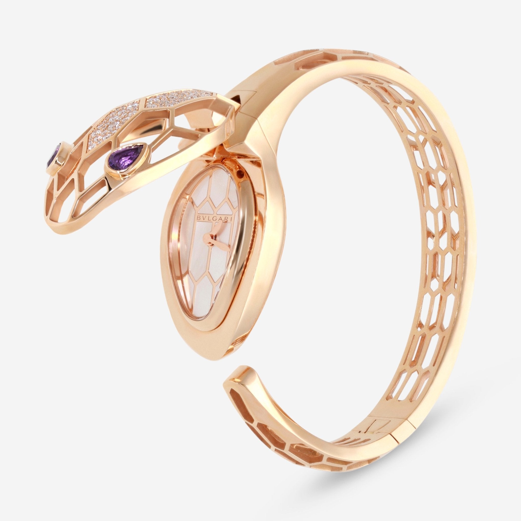 Bulgari Serpenti Misteriosi Secret 18K Rose Gold Diamond Quartz Ladies Watch 102753 - THE SOLIST - Bulgari