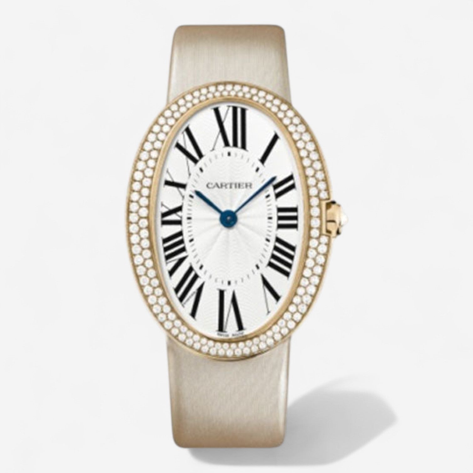 Cartier Baignoire 18K Rose Gold Diamond Automatic Ladies Watch WB520005