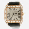 Cartier Santos Dumont 18K Rose Gold Diamond Manual Wind Unisex Watch WH100751