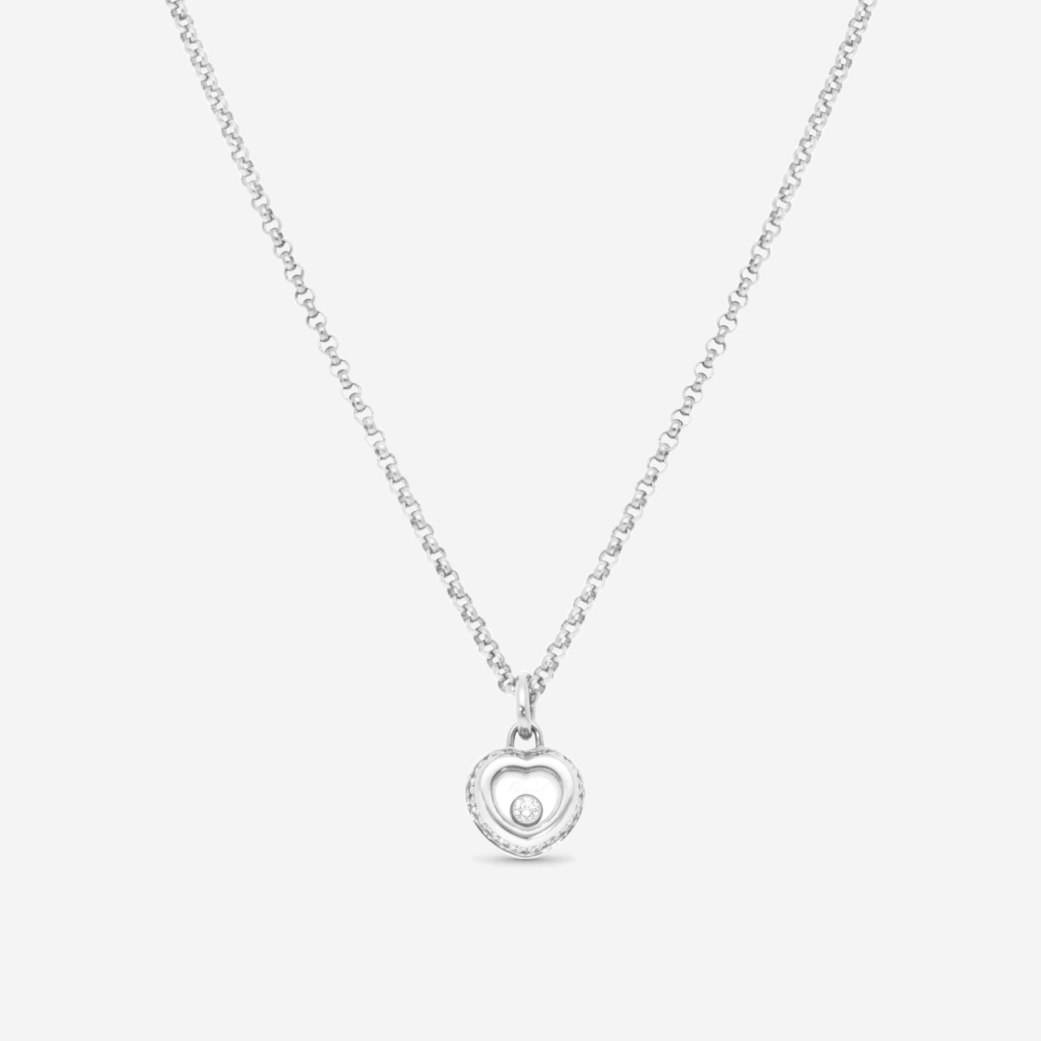 Chopard Happy Diamonds 18K White Gold Diamond Pendant Necklace 799008 - 100 - THE SOLIST - Chopard